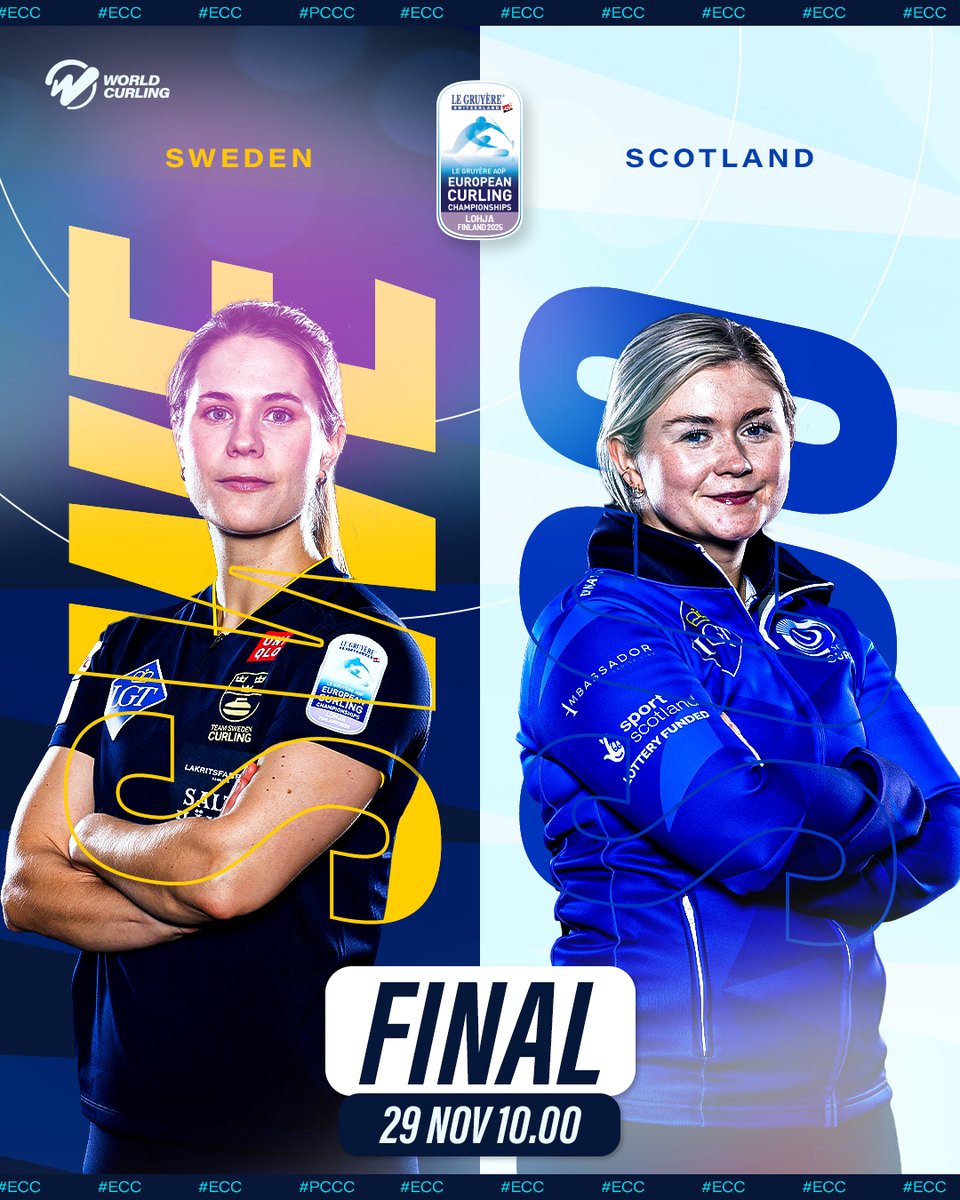 Going for GOLD! 🥇

Sweden will take on Scotland in the women's gold medal game 🇸🇪🏴󠁧󠁢󠁳󠁣󠁴󠁿

#ecc #curling