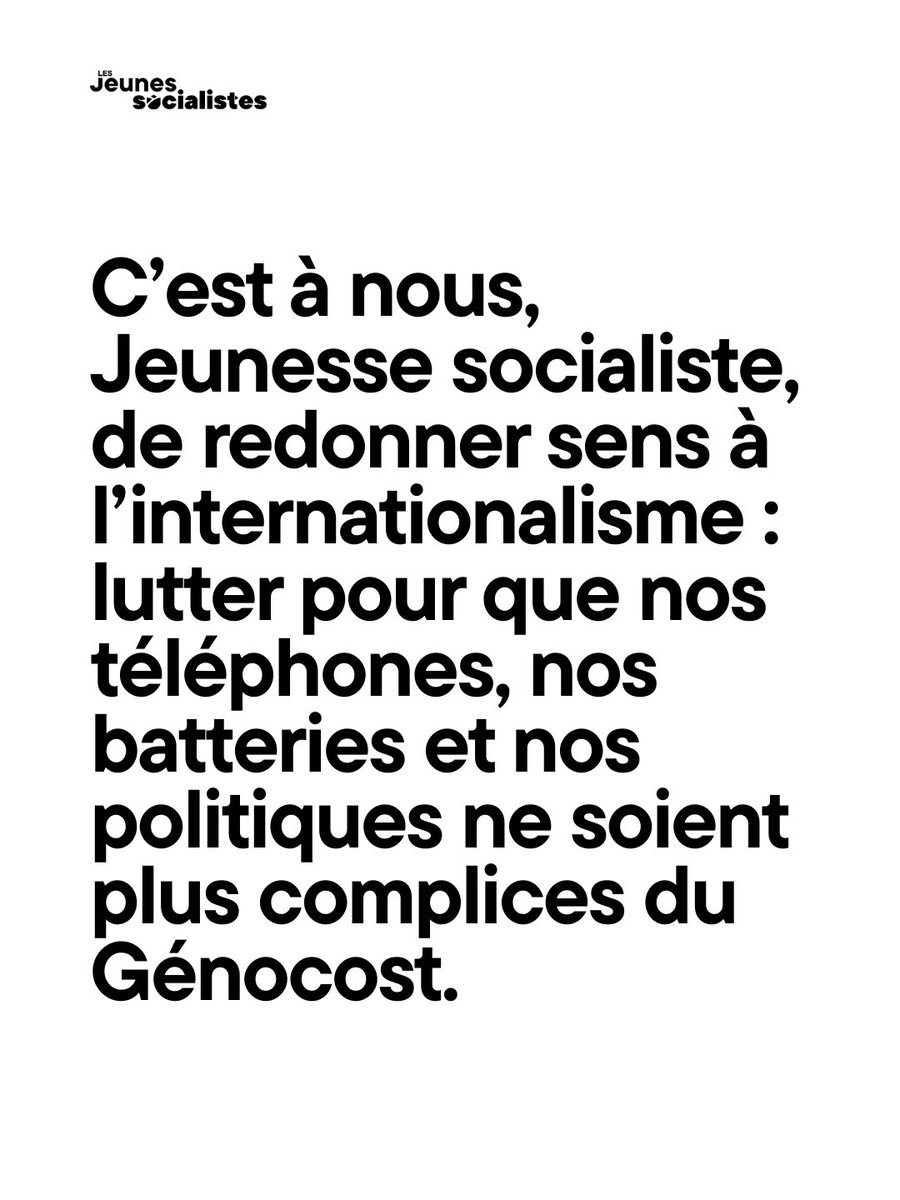 Génocost dans l’Est du Congo : c’est à nous, jeunesse socialiste, de redonner sens à l’internationalisme. 

Lisez la résolution du Bureau national des Jeunes Socialistes 👇