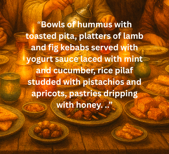 Favosity's tweet image. Festive Feast! Recipes for these &amp;amp; more in The Last Light: City of Sand amzn.to/4pUCynp