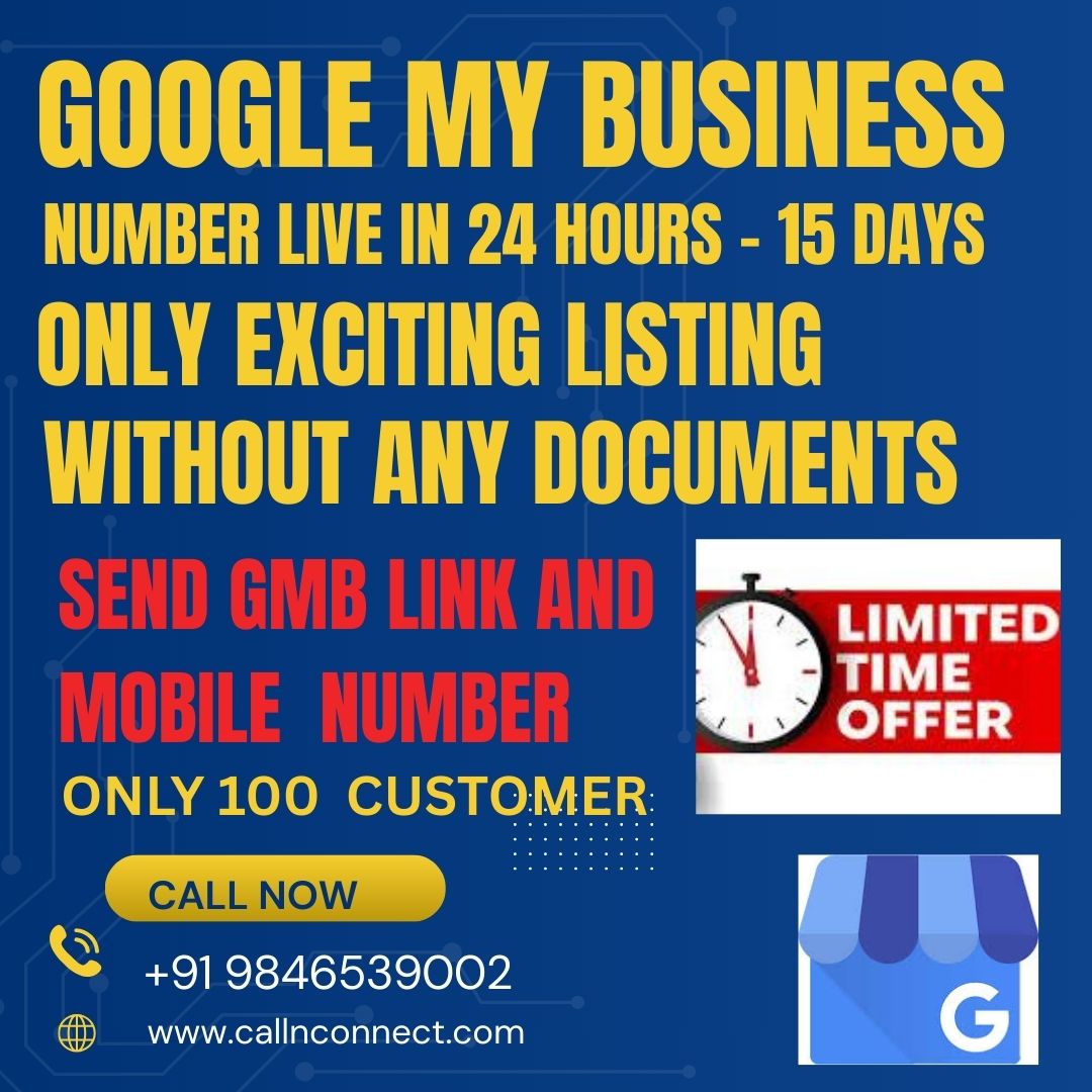 Callnconnect's tweet image. 👉⭕Sub Domain Listing 2025 To 2026
Google My Business Number Live 24 Hours To 15 Days
(Share Botton and Email Access )Existing Listing Only
(Send GMB Link , Mobile Number )