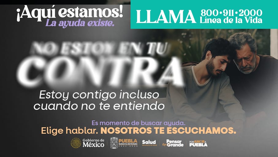 "No siempre entendemos lo que la otra persona vive... pero podemos estar a su lado. Elige hablar. Elige acompañar."  ¡Llama al 800-911-2000!

#AmbasManos #Puebla #PorAmorAPuebla #NoEstasSola