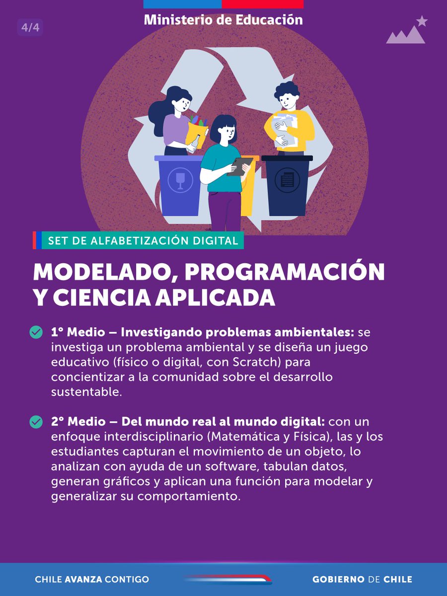 ¡Lleva la #AlfabetizaciónDigital al siguiente nivel! 🚀 Set de Guías Mineduc: 7° Básico a 2° Medio.

Las nuevas guías "Clic a Clic" del Ministerio de Educación (Mineduc) buscan fortalecer la Alfabetización digital crítica y reflexiva.

🔗 Descárgalas aquí  ciudadaniadigital.mineduc.cl/recurso/clic-a…