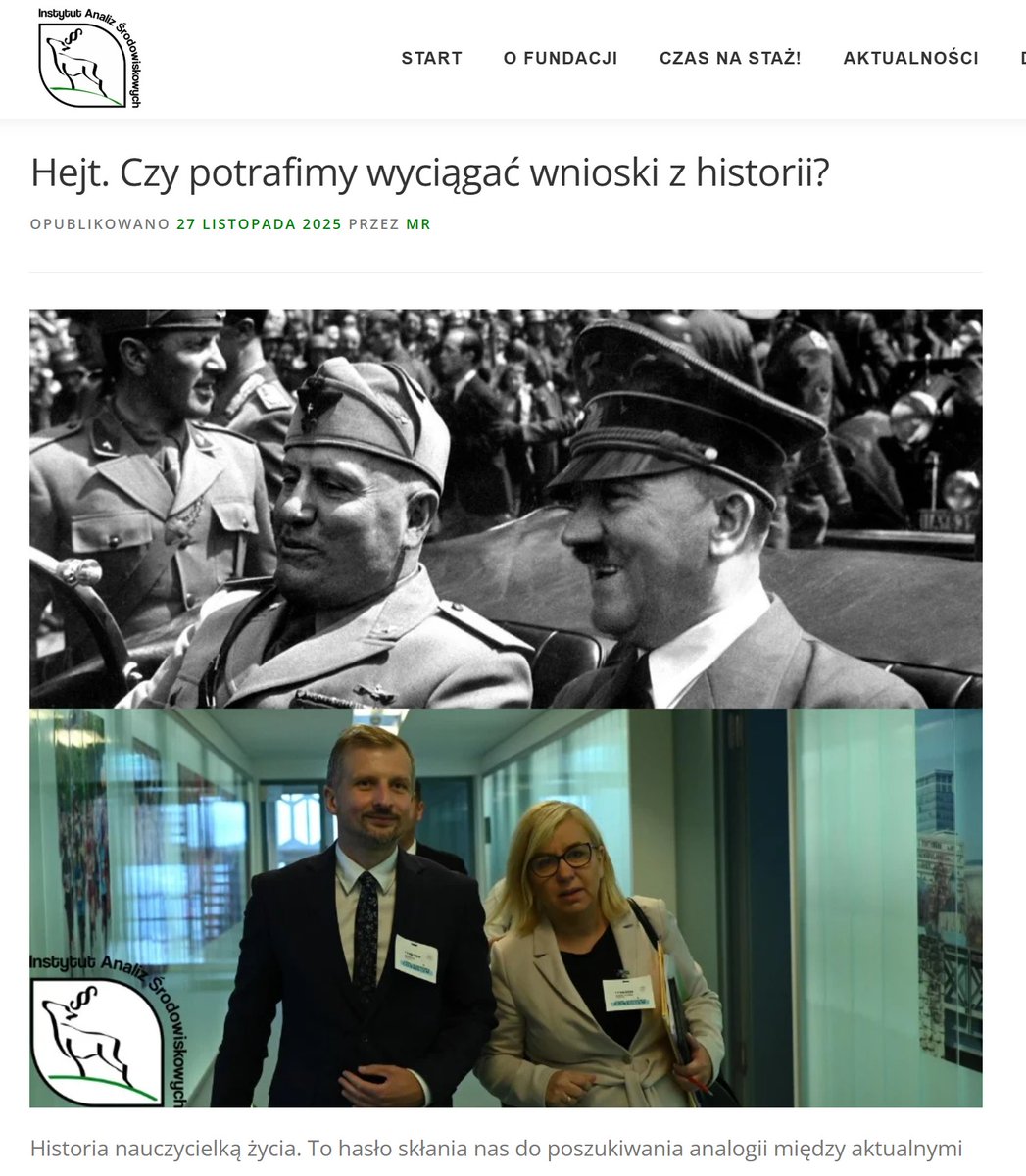 Nasze_Lasy's tweet image. Myśliwi przekroczyli dziś wszelkie granice! Ich instytut opublikował art. porównujący ich sytuację z Holokaustem. Wszystko dlatego, że społeczeństwo domaga się dla nich obowiązkowych badań okresowych. Zestawili zbrodniarzy z ministrami rządu.
Czyli będą domagać się Norynbergi?