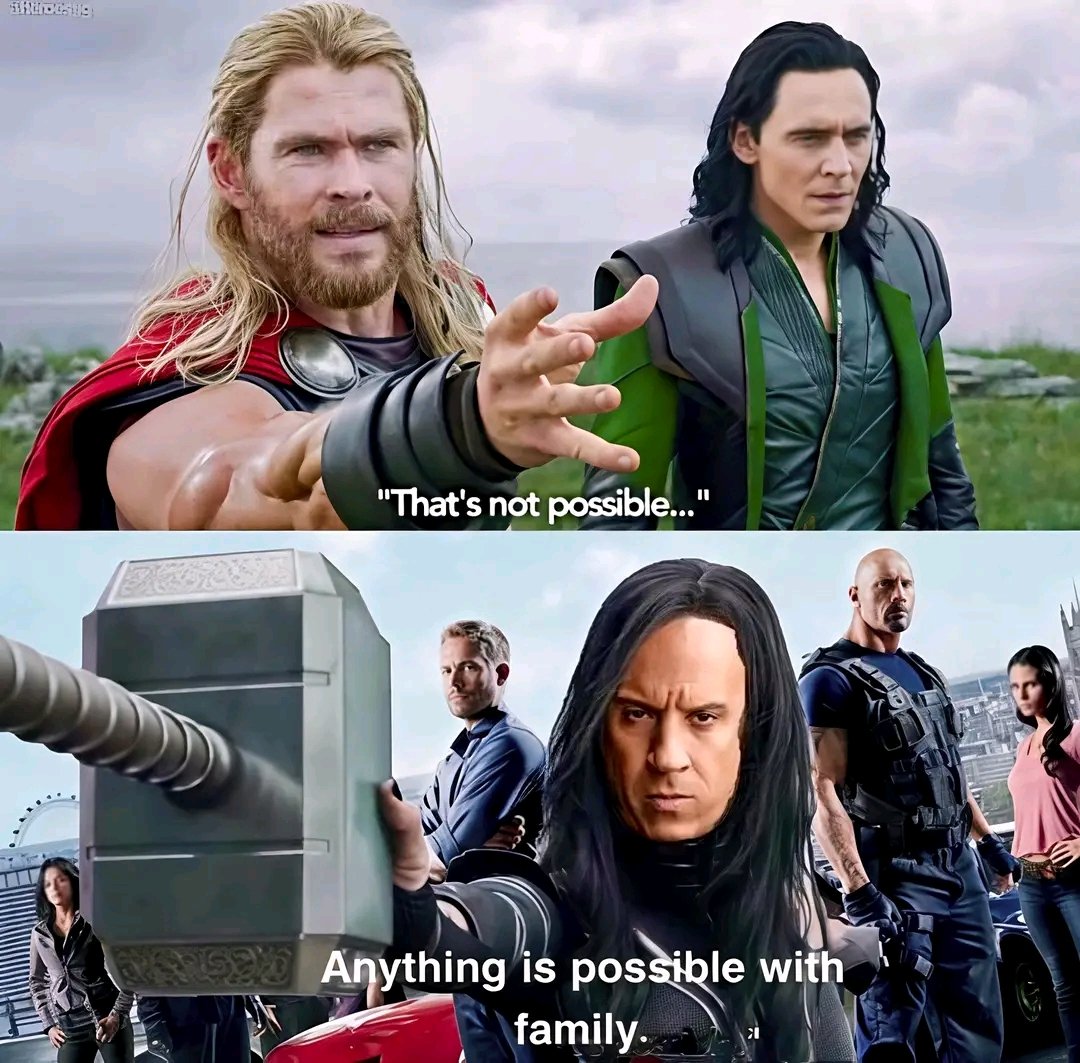 EruditeLuminary's tweet image. Power of family XD
#loki #thor #fastandfurious #memes