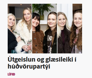 ég myndi aldrei láta sjá mig í einhverju samkvæmi titluðu „húðvörupartýi“

það má vera að ég noti húðvörur, en ég skammast mín fyrir það eins og eðlilegt er, enda er hégómi synd