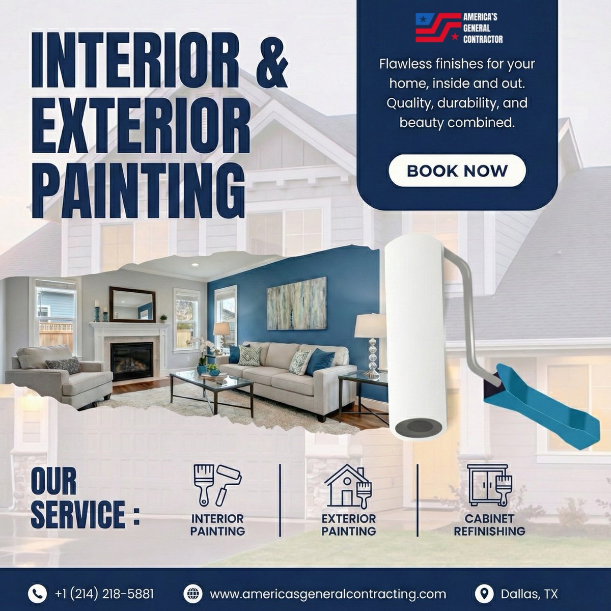 Americas_GC's tweet image. New paint = New home feel. 🖌️✨

Whether it’s a full exterior refresh or refinishing those kitchen cabinets, we deliver flawless results. Don&apos;t DIY your dream home.

Book your estimate today in Dallas/FW! 👇 americasgeneralcontracting.com

#DallasPainter #HomeReno #DIYfails…