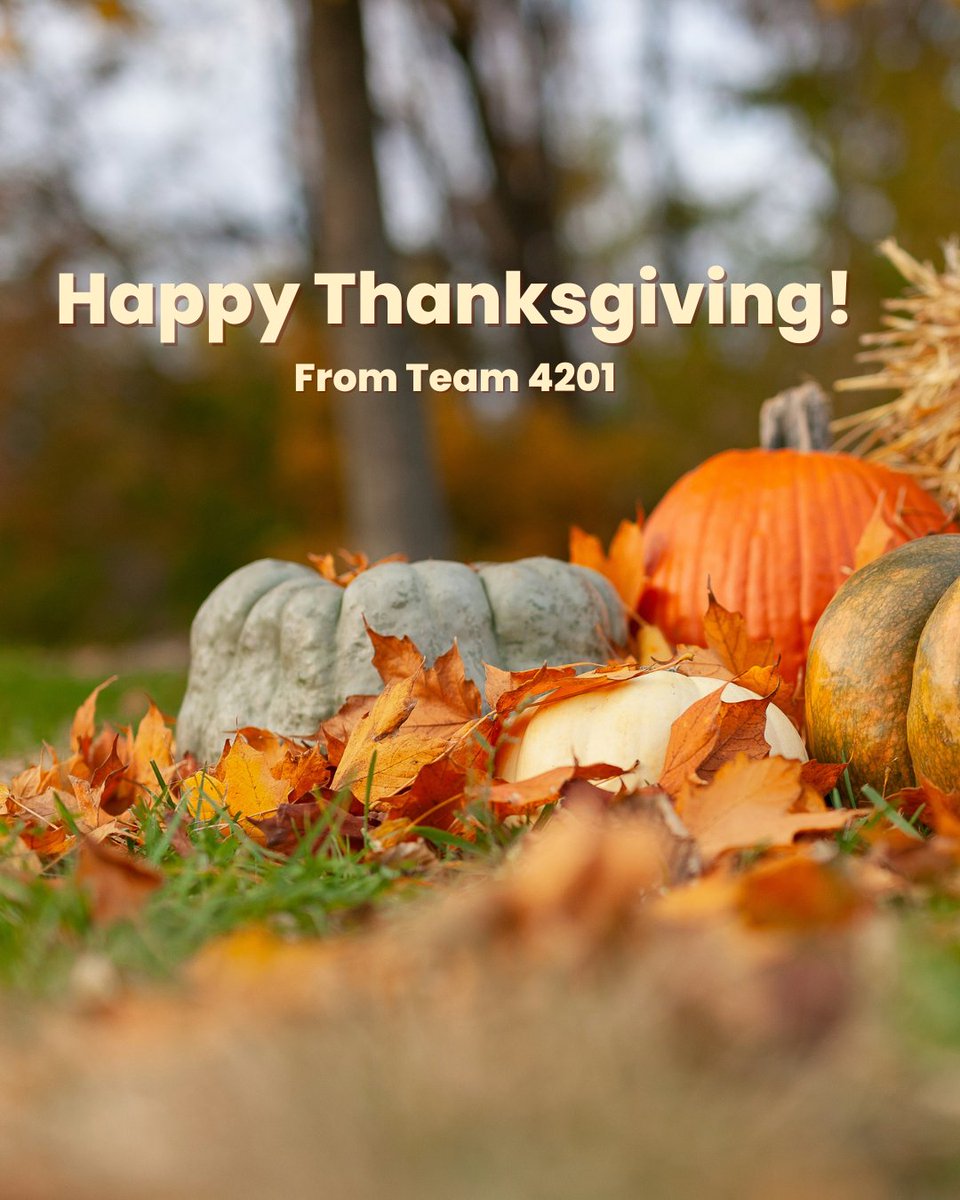 Team4201's tweet image. Team 4201 is thankful for all the support we&apos;ve recieved this season! We hope that everyone has a wonderful Thanksgiving filled with loving memories, people, and food! 💚
-
#firstinca #morethanrobots #team4201 #frc #firstcalifornia #firstrobotics