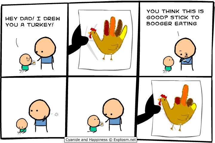 Explosm's tweet image. Happy Thanksgiving!