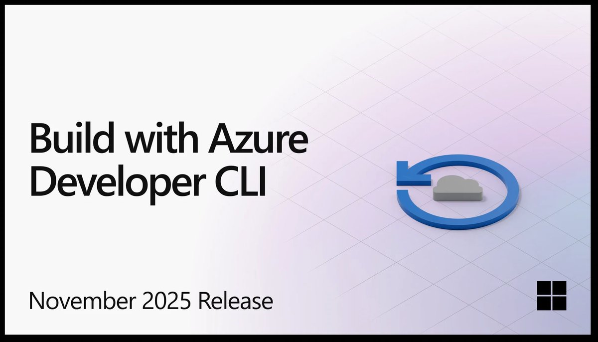 aspnetcore_news's tweet image. Azure Developer CLI (azd) Nov 2025 - Container Apps (GA), Layered Provisioning (Beta), Extension Framework, and Aspire 13 by PuiChee (PC) Chan devblogs.microsoft.com/azure-sdk/azur… #aspnetcore