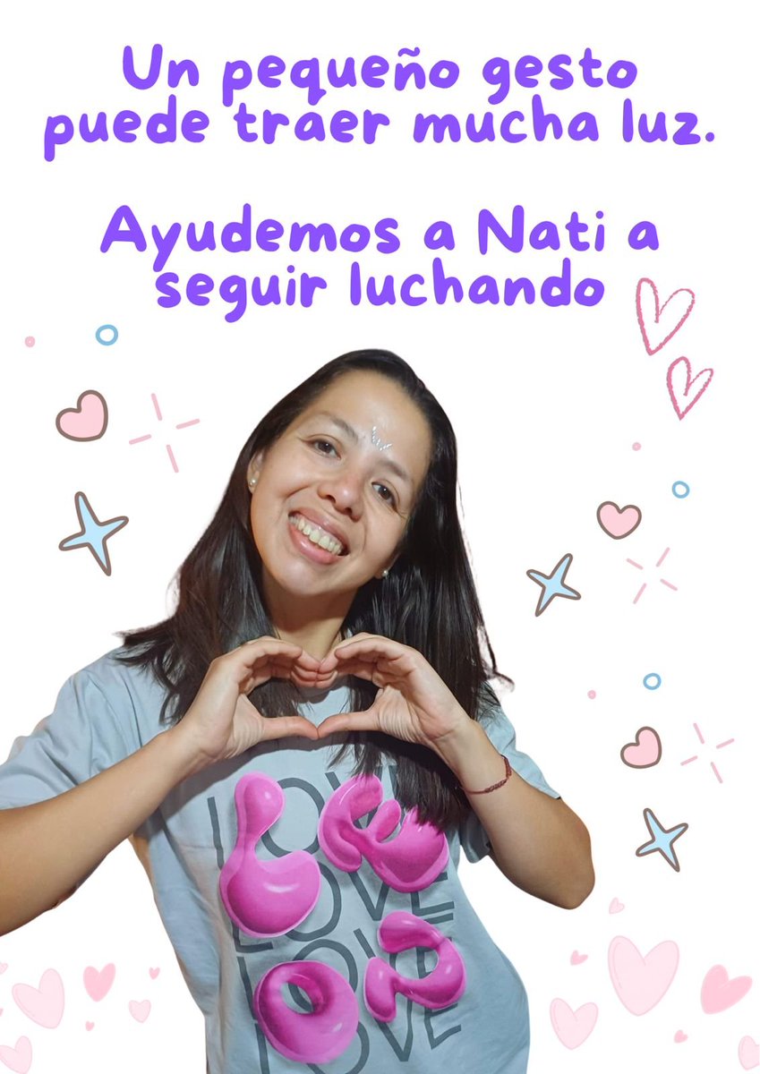 dimarcorafael's tweet image. Pedido personal!!!!!

Naty es como una hija del corazón y necesita nuestra ayuda!!!!

Ella estuvo como rescatista cuando a mi hija la estaban buscando  y desde ese día, nos sentimos unidos por el corazón. Ella necesitas de todos, les dejo el mensaje de ella y les agradezco a…