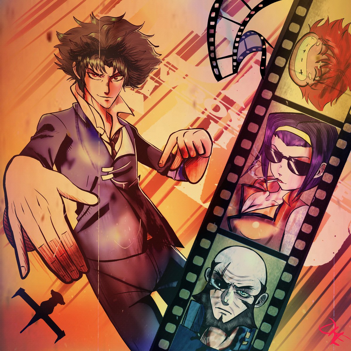 2Shinkai88's tweet image. My Cowboy Bebop art! #cowboybeb #乃木坂の史緒里 #spikespiegel