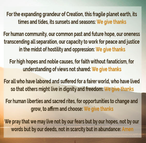 this Thanksgiving message always resonated with me. it's one i've been sharing at the dining room table for years: