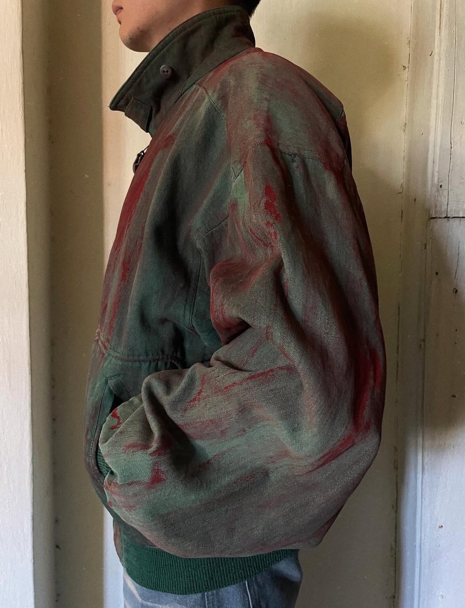 pinkskysyre's tweet photo. mcgregor early 2000s washed khakis bomber jacket https://t.co/d2lX8gXY3Z