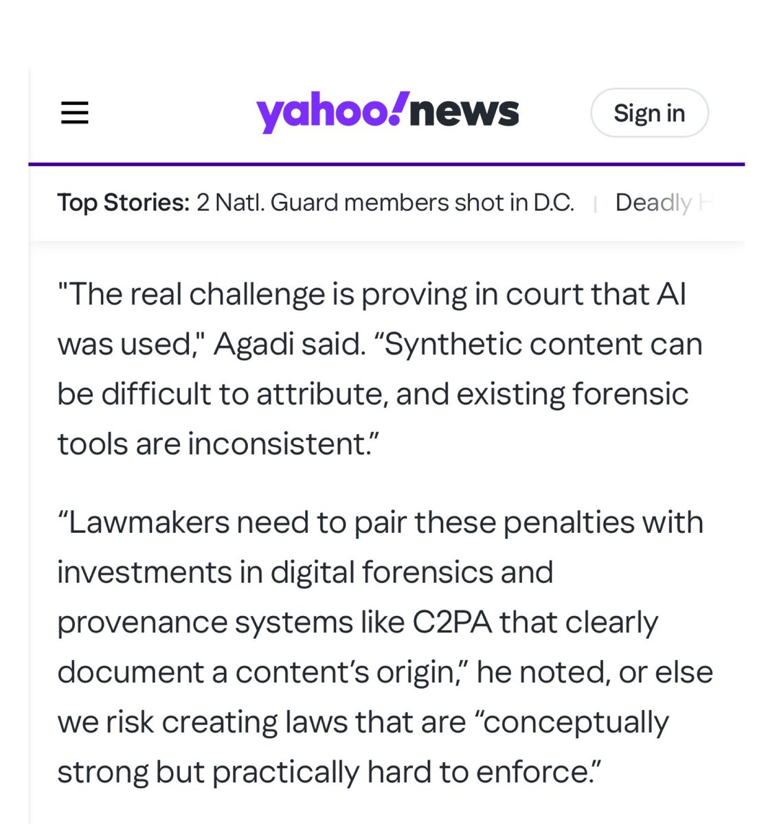 MohithAgadi's tweet image. I have shared my thoughts on &quot;Bipartisan Legislation that Targets Rising Threat of AI-Powered Impersonation and Fraud”.

Tbh, it is becoming tougher by the day to tell what is real and what is AI.