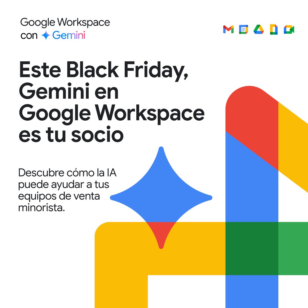 Workspace_LA's tweet image. Menos tareas tediosas, más cierres de venta. 📈 

Descubre cómo Google Workspace con Gemini puede ayudar a tus equipos de ventas y marketing a crear materiales de alto impacto.