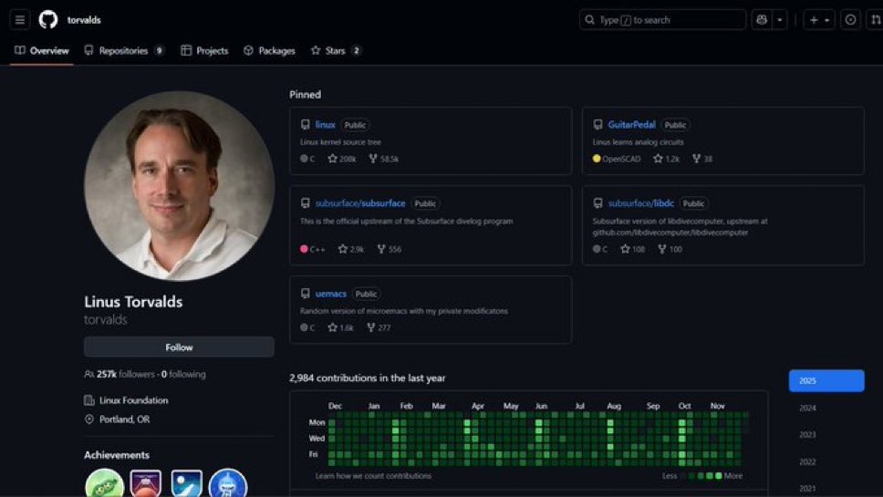 He created Linux but still works even toh it works perfectly fine 
What might he still be adding ???