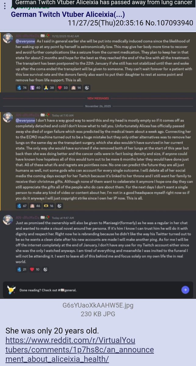 vt_takes3's tweet image. Rest in peace, Aliceixia.