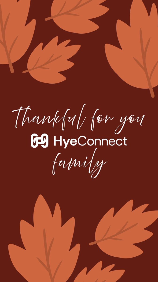 Happy Thanksgiving from HyeConnect!