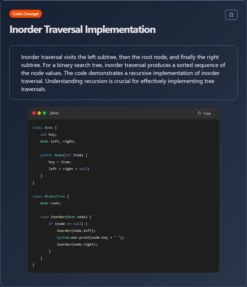 techielearns's tweet image. ✨ Inorder Traversal Implementation (Data Structures And Algorithms)

#Algorithms #DataStructures #CodingInterview #ProblemSolving #100DaysOfCode #DevLife