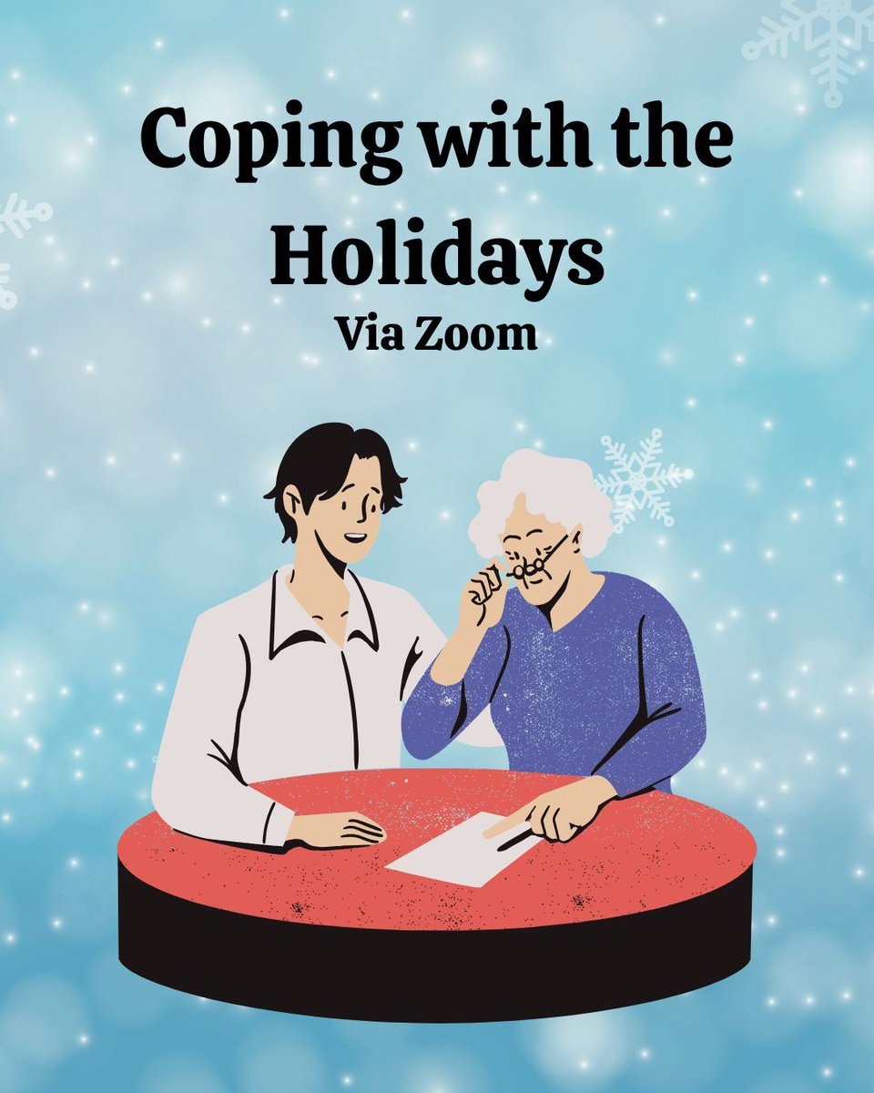 ADULT VIRTUAL PROGRAM
12.1.25 7-8PM
The holidays can be difficult for people with dementia or Alzheimer’s &amp; caregivers. This virtual program provides tips to reduce stress, manage expectations &amp; create a calmer, more connected season with self-care, flexibility, compassion &amp; joy