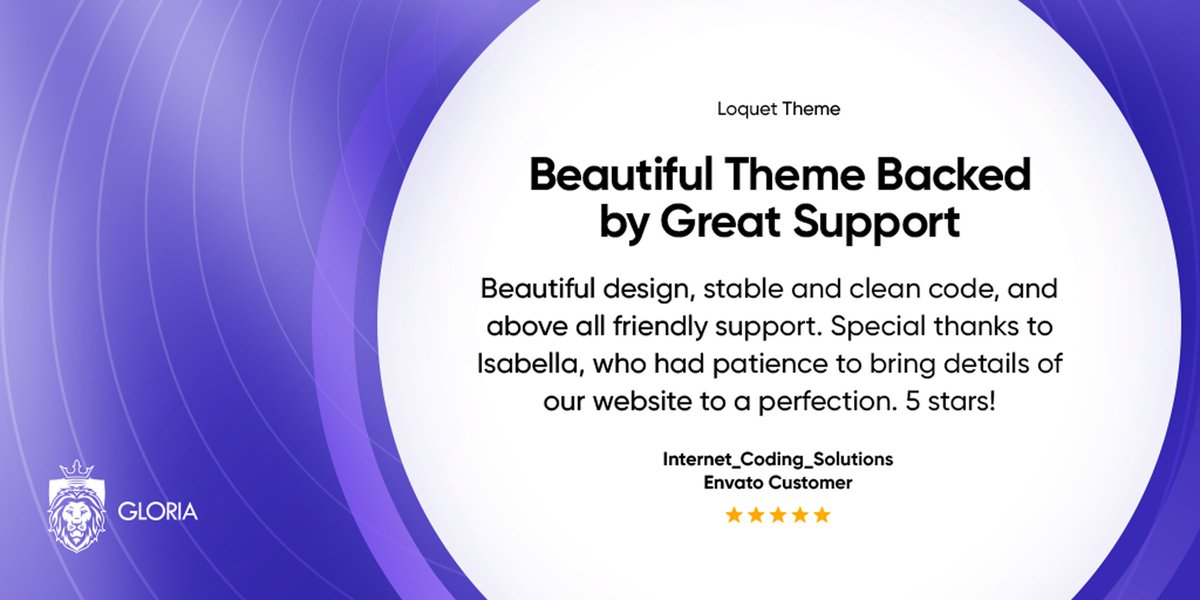 GloriaThemes's tweet image. We are pleased about the great Feedback!

🔗 gloriathemes.com/theme/loquet/

#gloriathemes #webdev #wordpress #websitedesigning #website #webdesing #webdeveloper #wordpressdesign #wordpressdeveloper