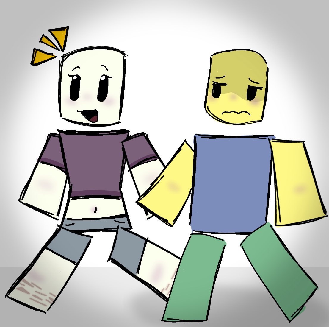 BrokenSpawnIRL's tweet image. Noob and my oc!!

#noob #robloxoc #roblox