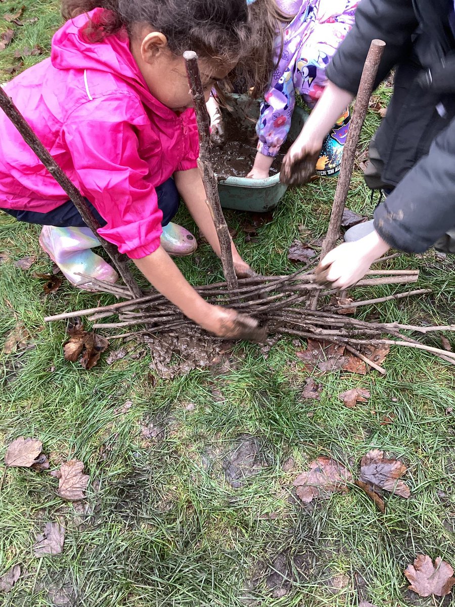 Yesterday Year 2 spent the day going back in time to 1666 to learn all about the Great Fire of London. First we built traditional walls from the time using wattle and daub and discussed how this method lead to the fire spreading quicker. Then we built some alternative houses.