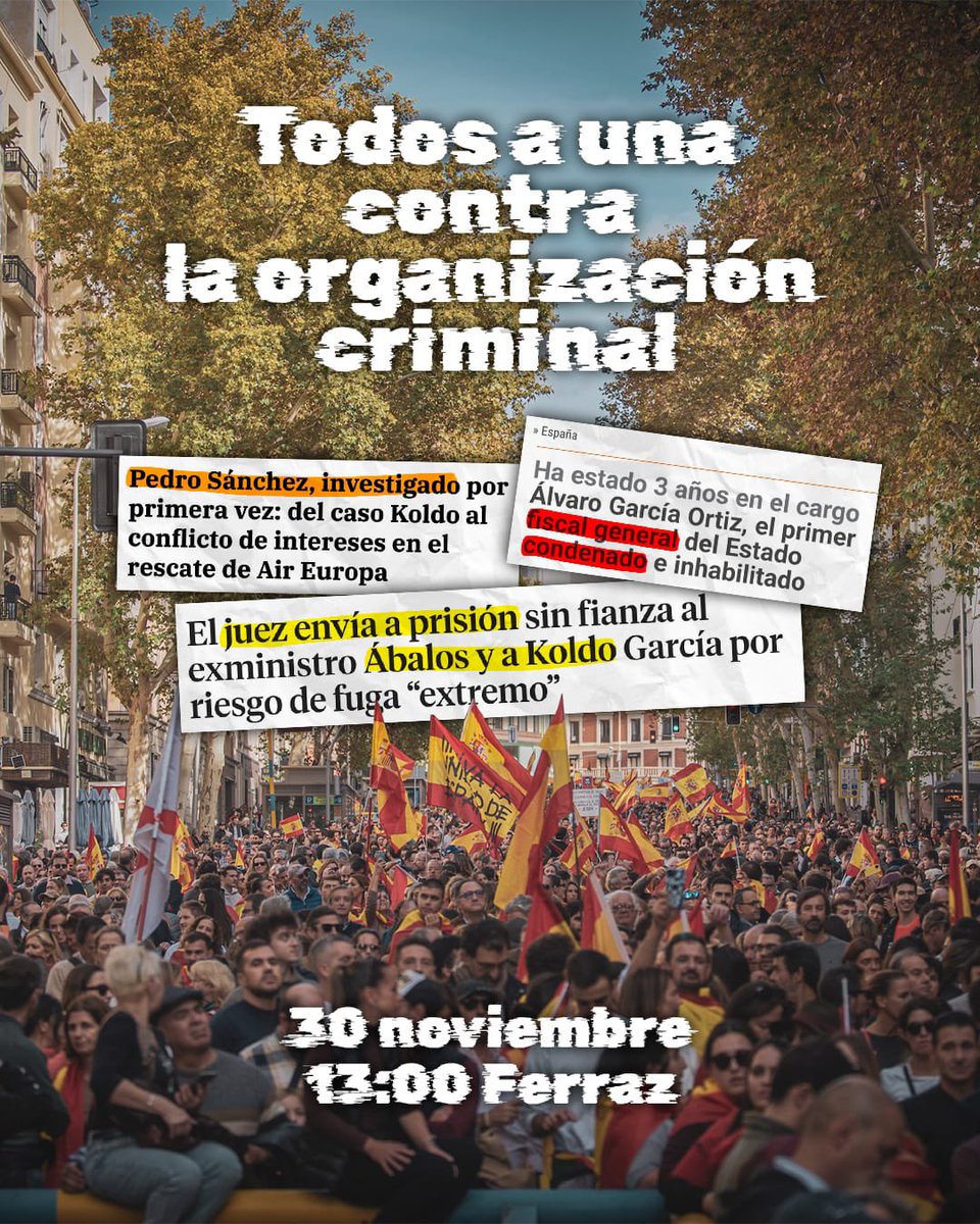 SrLiberal's tweet image. 🚨Todos a Ferraz. Este domingo a las 13:00h. Sin partidos. Contra la corrupción, contra el sistema. Pásalo.