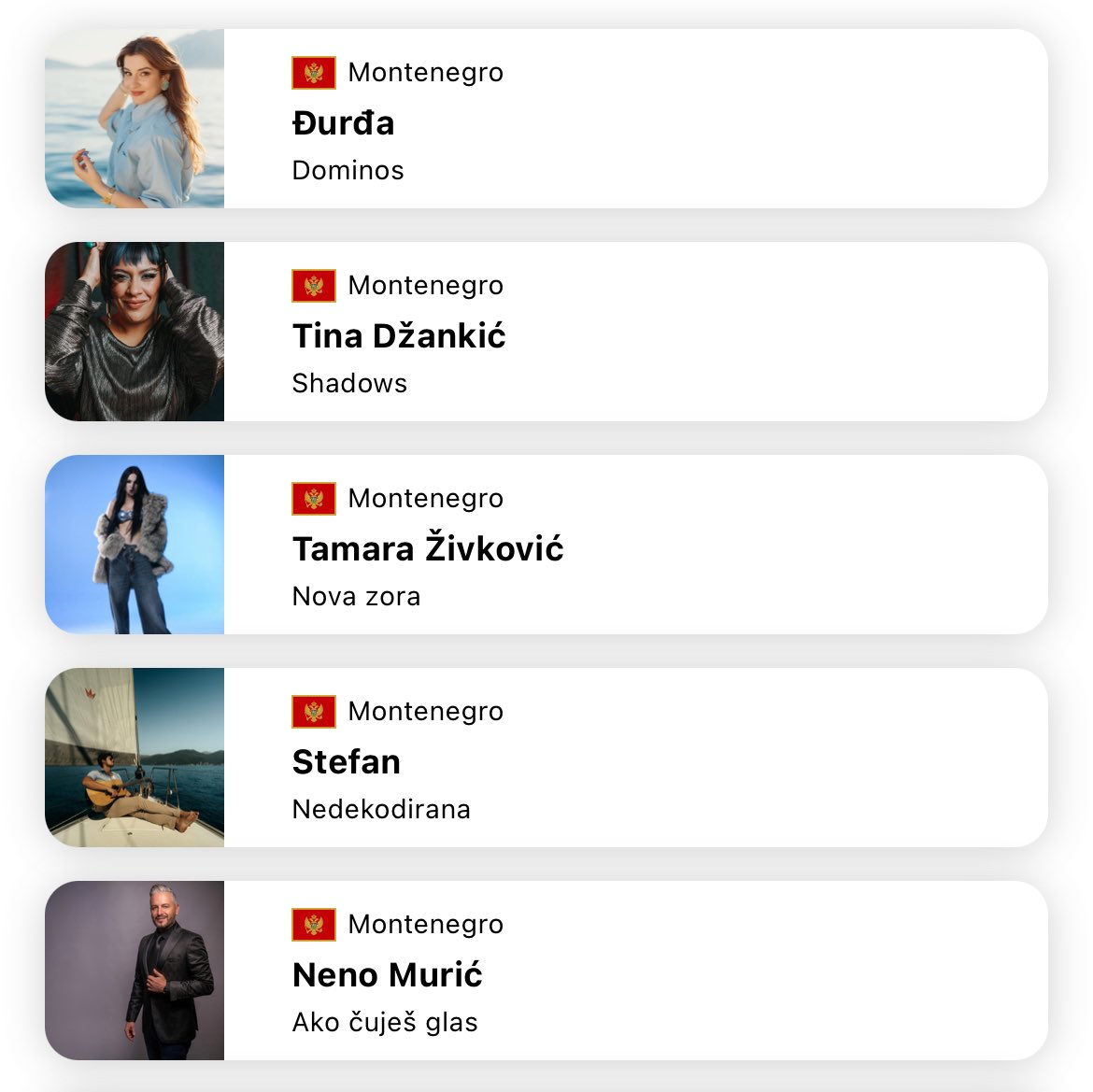 🇲🇪 Welcome, Montenegro! 

Montesong is now available in the app. 

✨ Make your top now 🏆 #Eurovision