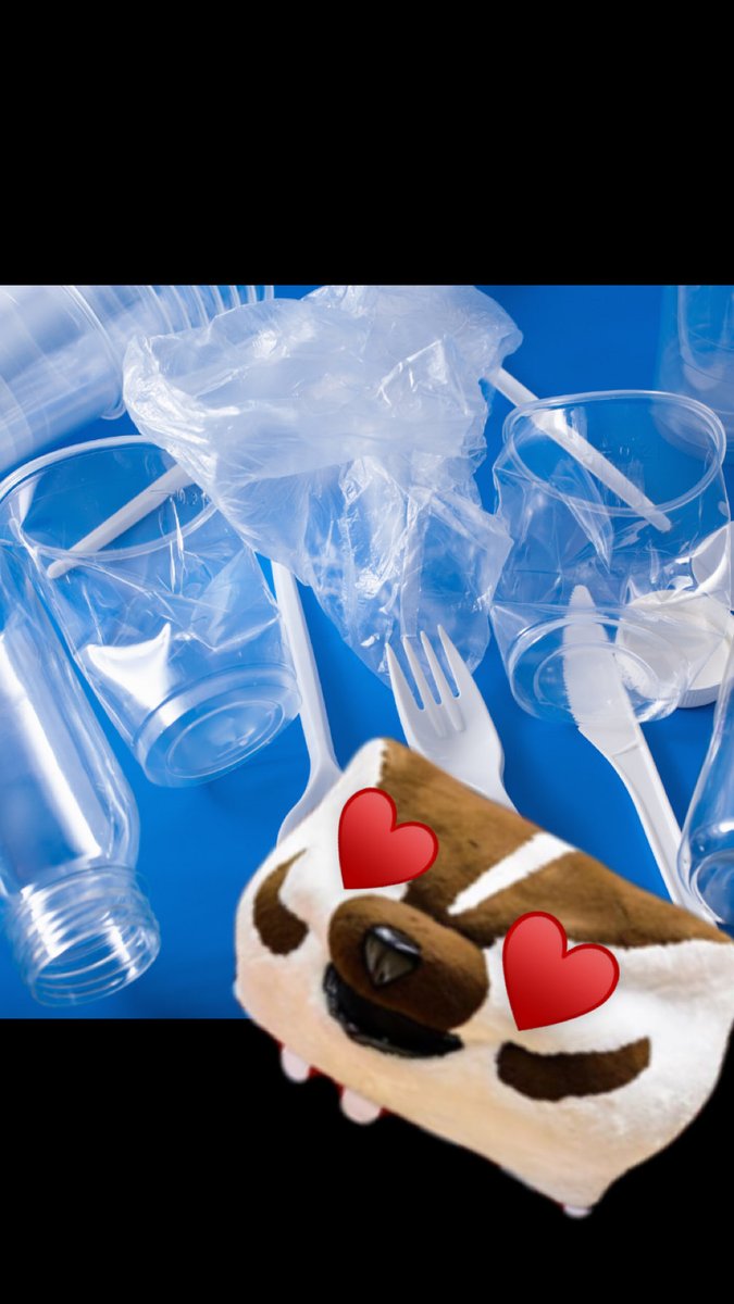 GoldytheGopher's tweet image. @UWBuckyBadger loves single use plastics. #howwasteful #reducereuserecycle #thinkoftheturtles