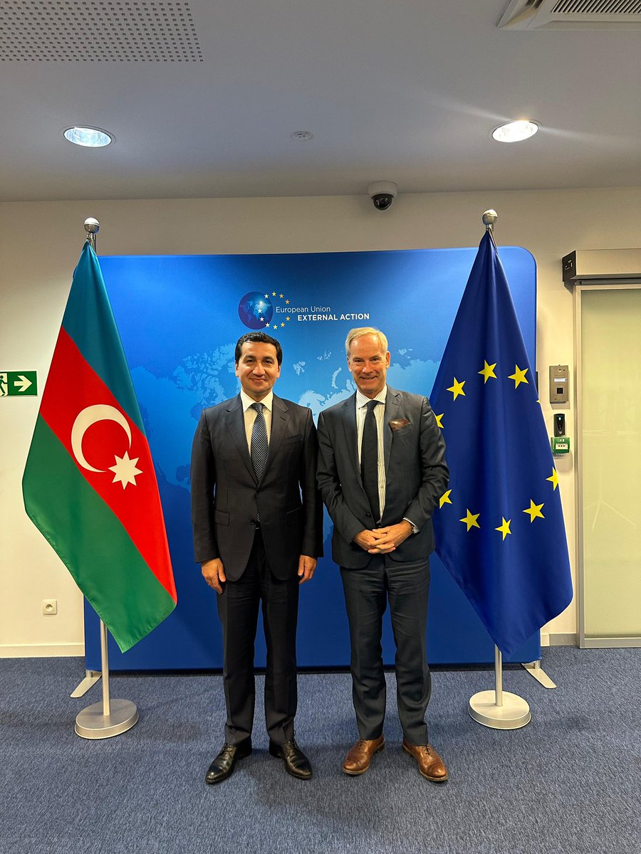 I was pleased to discuss with the colleagues from the European Union the recent positive dynamic in the relations between Azerbaijan and the EU.

We exchanged views on a broad range of issues on the bilateral agenda and prospects of further enhancing Azerbaijan-EU partnership.