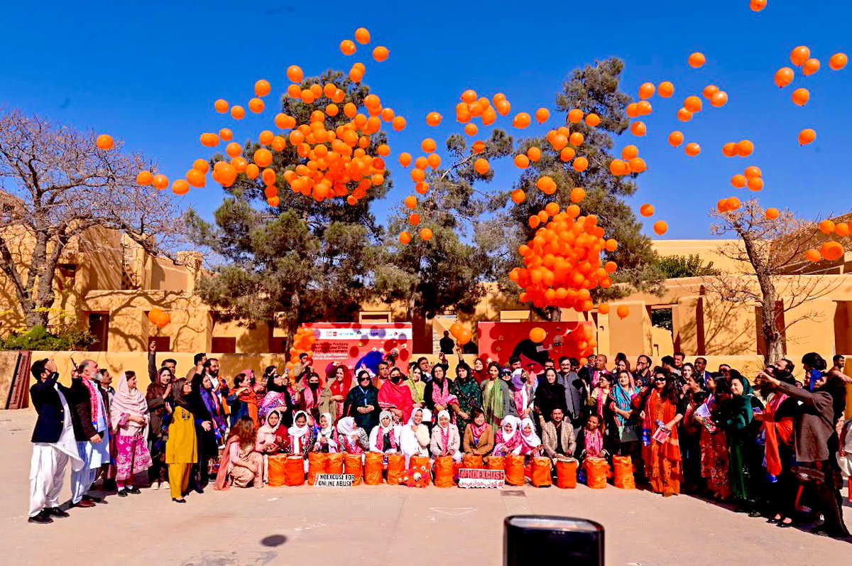 Quetta marks a milestone in #16Days! 💻✊ BCSW &amp; UN stand against cybercrime, online harassment &amp; digital violence. No woman or girl should fear the online world—safety is a right, not a privilege.
#UNiTE #EndGBV #OrangeT