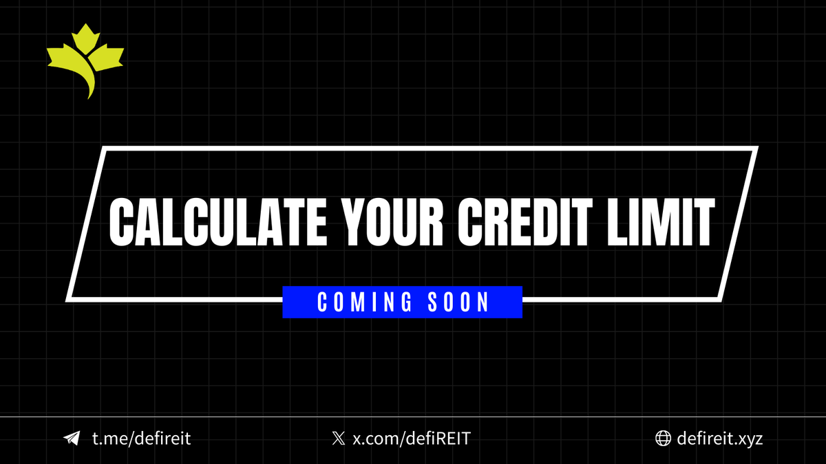defiREIT's tweet photo. Simplify your finances. A fast and easy way to calculate your credit limit is coming soon! https://t.co/0n8uaGYJ2z