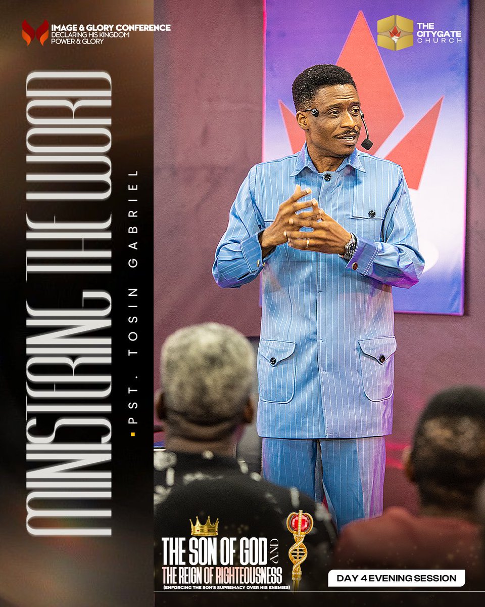 dcitygatechurch's tweet photo. NOW MINISTERING AT #IMGC25 DAY 4 EVENING SESSION

Jesus is the Son of God; He is the patterned son that has been made a blueprint to building other sons that the Lord will raise.

Pastor Tosin Gabriel is now ministering the word of God at #IMGC25 Day 4, Evening Session. https://t.co/dXZv0r6JFR