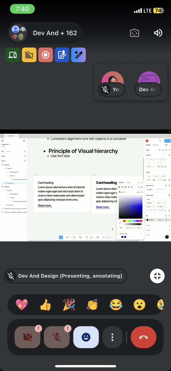 Blue_morrphoo's tweet image. Day 18 of my UI/UX Design Bootcamp with @devanddesignhq  @Joe_brendan_ 
We learned key text design principles today:

• Legibility
• Visual hierarchy
• Contrast
• Font-family consistency
• Proximity
Typography =clearer, better UX😇

#devanddesign10 #figma #visualdesign #UIUX
