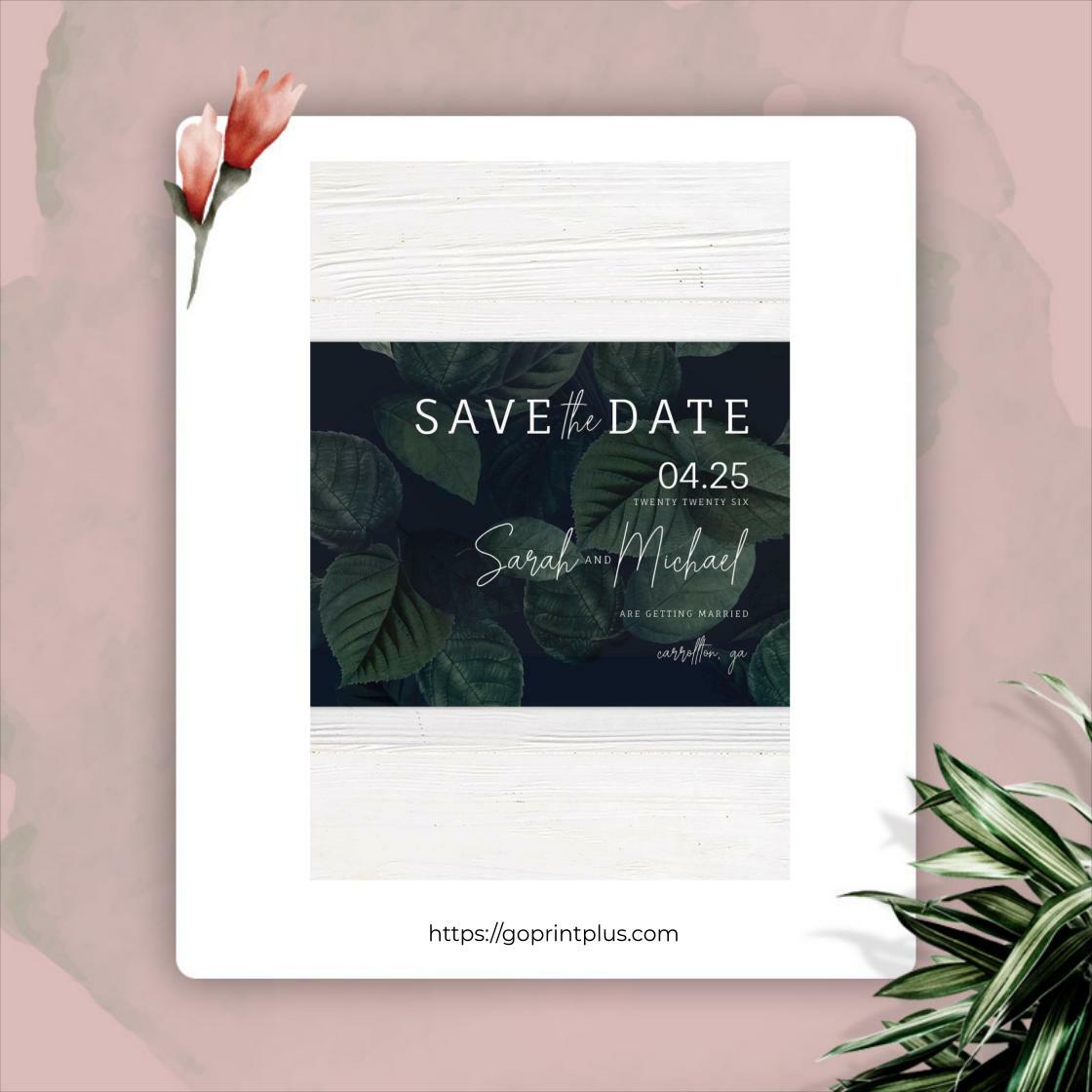 Go_Print_Plus's tweet image. Announce your big day in style with our Bold Leaf Save The Date cards for just $1.16 each. Start your celebration right! #Weddings #StationeryDesign

Shop Now goprintplus.com/products/bold-…