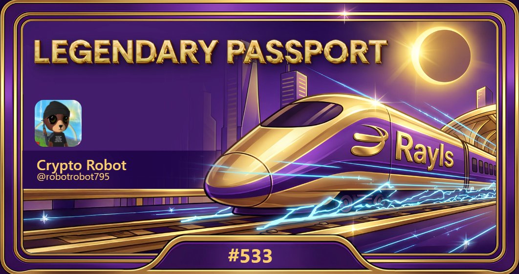 The Rayls manifesto just went live. The early passports are disappearing fast! Get yours before the train leaves the station.

#533!

 raylsmanifesto.com