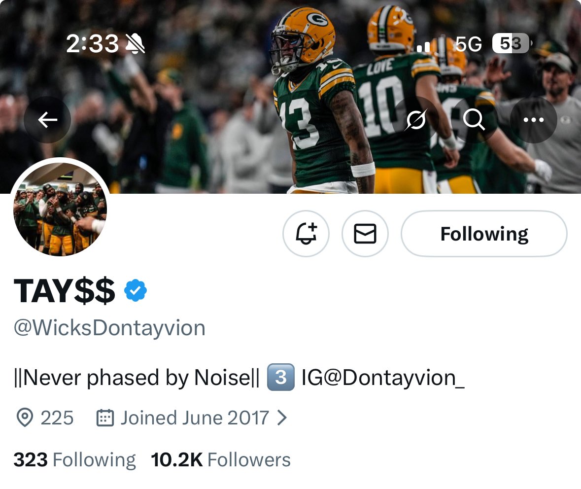 DeniseHollisHI's tweet photo. #GoPackGo
Another @packer player To Follow
@WicksDontayvion
#PackerFans https://t.co/ZNnfxAxvTR