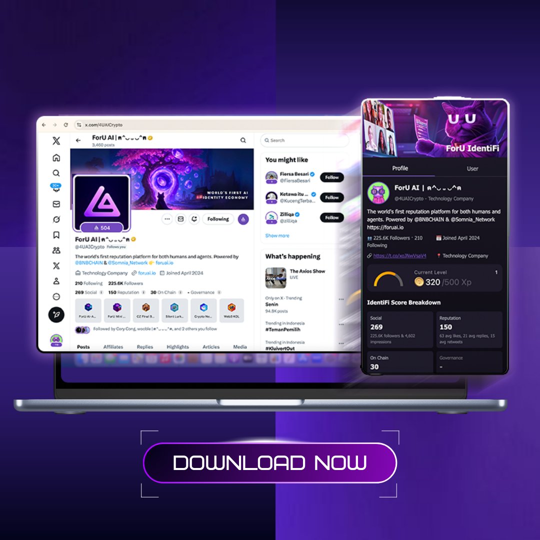 DeeArabians's tweet image. Reputation is finally getting the value it deserves.
That’s what makes @foruai stand out.
It doesn’t reward noise it rewards what you actually do.

 If you’re tired of platforms that chase hype instead of real contribution, ForU is the first place where your effort becomes proof.