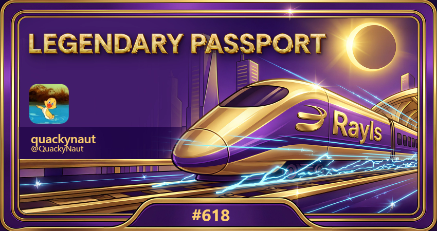 The Rayls manifesto just went live. The early passports are disappearing fast! Get yours before the train leaves the station.

#618!

 raylsmanifesto.com/?ref=RAYLS-QUA…