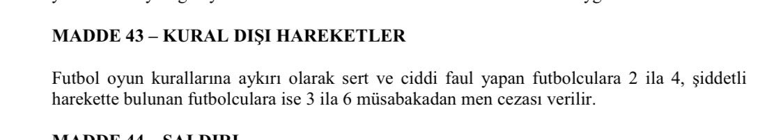 Galatasaray Kulübünün yaptığı yazılı açıklamada 2 maç ceza alan Sallai ile ilgili “üst sınırdan ve en ağır şekilde ceza uygulanmıştır” cümlesi oldukça ENTERESAN 

Çünkü 
Mad 43 Kural Dışı Hareket
Sert ve ciddi faul : 2 - 4 maç men
Şiddetli hareket : 3 - 6 maç men
diyor !