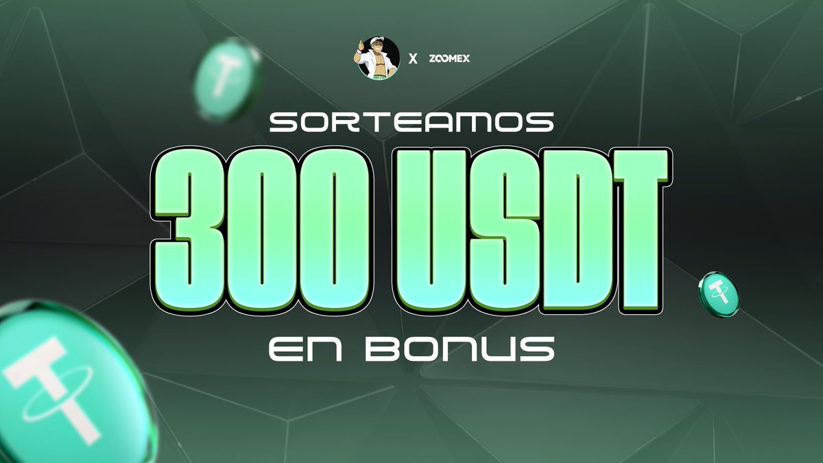 🎁 ¡MEGA #SORTEO DE 300 $USDT! 🔥

🚀 Participa por un premio total de 300 USDT Bonus. Requisitos:

1️⃣ Seguir a <a href="/TanitoNft/">Tanito</a> y <a href="/ZoomexES/">Zoomex ES</a> 
2️⃣ Regístrate en #Zoomex (partner.zoomex.com/WelcomeTanitoN…)
3️⃣ RT ♻️ a este post y menciona a 2 amigos en los comentarios 💬

🏆 Ganadores: Lunes 08/12