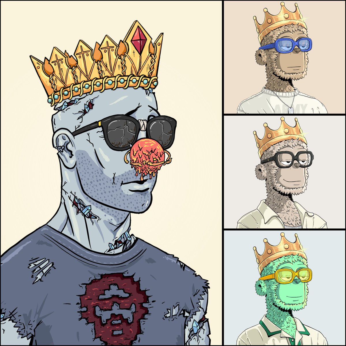 I sure as hell am thankful for my <a href="/DeGodsNFT/">DeGods</a> family - you are all kings &amp; queens in my eyes! 👑👑👑