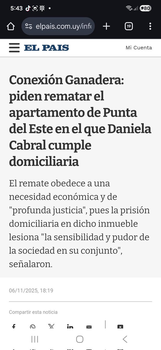 Más claro imposible. <a href="/PJudicialUY/">Poder Judicial UY</a> <a href="/FiscaliaUruguay/">Fiscalía Uruguay</a> <a href="/jdiazalmeida/">Jorge Diaz</a> <a href="/portalmvd/">Montevideo Portal</a> <a href="/infobae/">infobae</a> <a href="/infobaeamerica/">Infobae América</a> <a href="/AFPespanol/">Agence France-Presse</a> <a href="/CNN/">CNN</a> <a href="/CNNEE/">CNN en Español</a> <a href="/CarasyCaretasuy/">Caras & Caretas</a> <a href="/elpais_espana/">EL PAÍS España</a> <a href="/thetimes/">The Times and The Sunday Times</a> <a href="/Theguar50251769/">Theguardian</a> <a href="/CIA/">CIA</a>