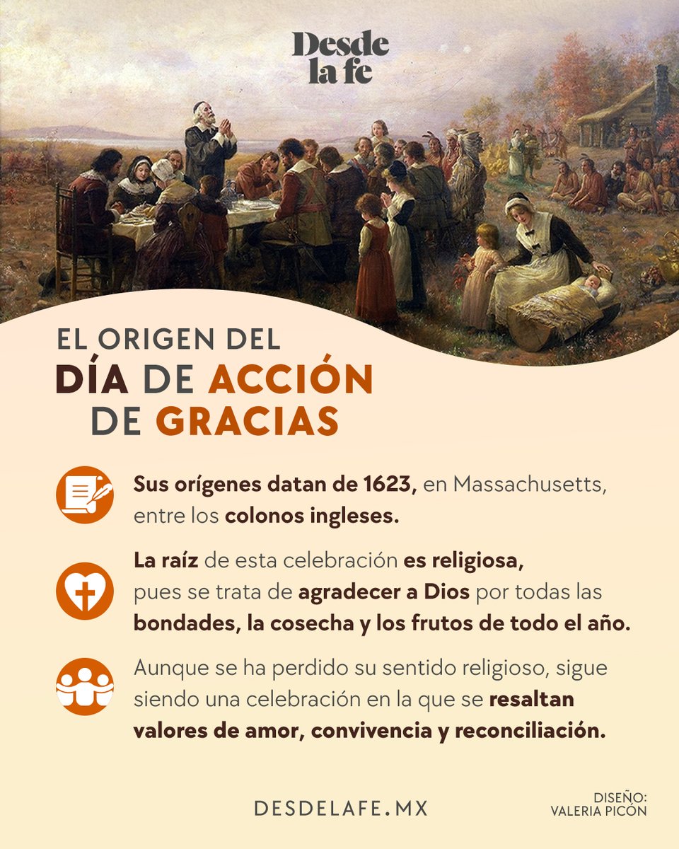 En 1623, un pequeño grupo elevó una oración de gratitud por la cosecha y nació el Día de Acción de Gracias. 😉👇
desdelafe.mx/noticias/sabia…

#DíadeAccióndeGracias #agradecer #oración