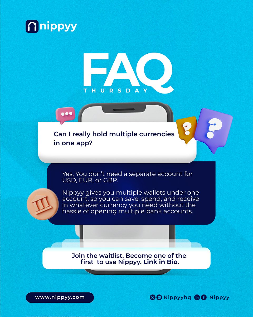nippyyhq's tweet image. If you are wondering whether Nippyy can hold multiple currencies in one app, this answer should clear your doubts.