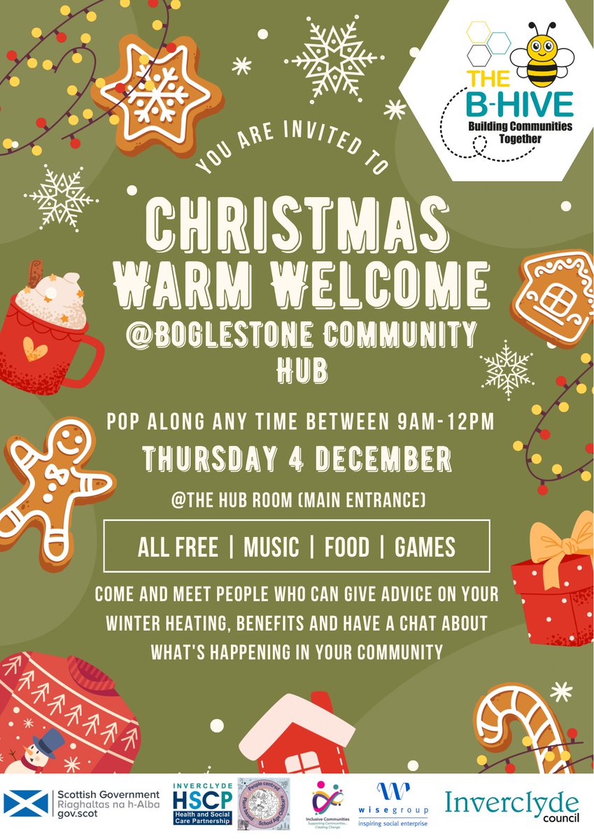 SMPG1964's tweet photo. Our friends at Bogelstone Community Hub are hosting a Christmas @ Bogelstone Drop-In on Thu 4 Dec 🎄
Families can:
• Chat informally with local services about debt, benefits, heating &amp; more
• Hear what’s new in the B’Hive &amp; across the Hub
• Enjoy food, drinks &amp; a warm welcome https://t.co/d60tZ5W31h