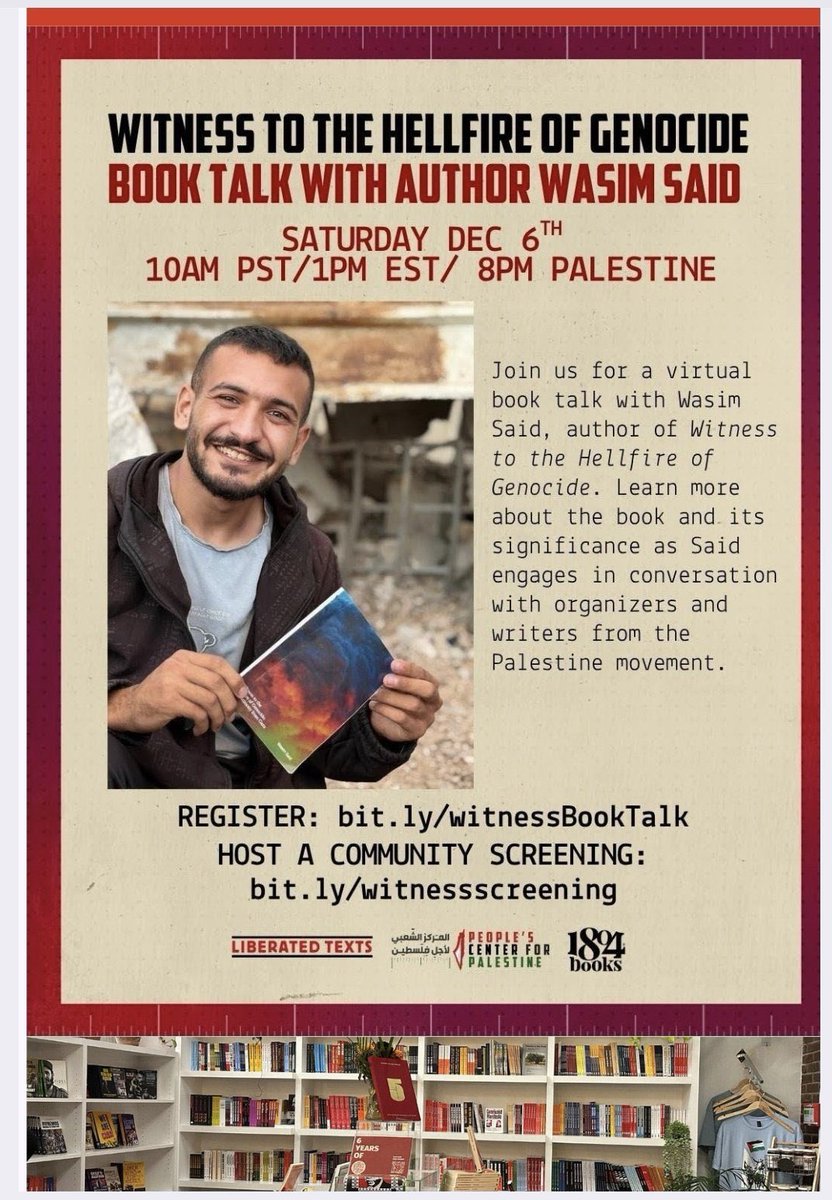 Please join <a href="/wasimsaidharbid/">WasimSaid</a> and others to discuss his powerful testimony “Witness to the Hellfire of Genocide” on Saturday December 6th: