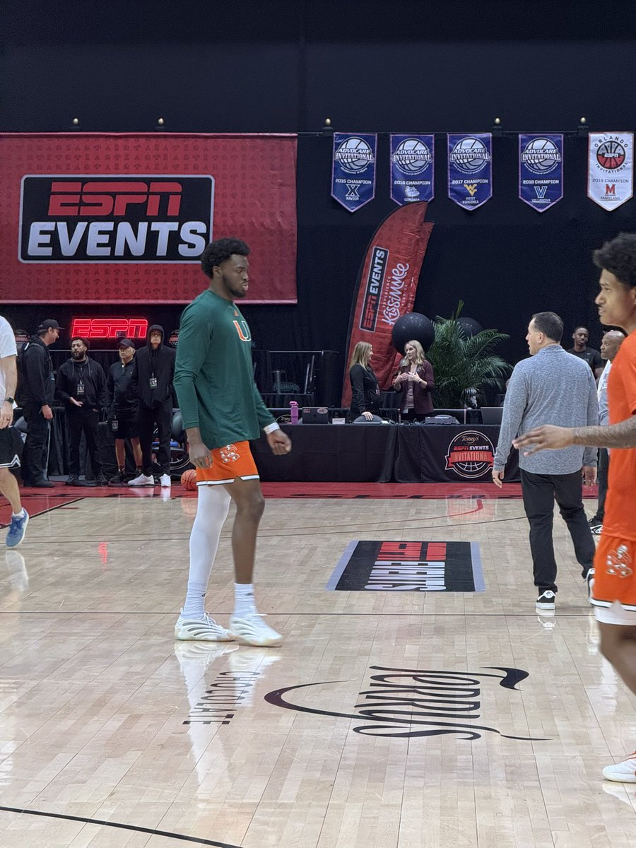Miami C Ernest Udeh is dressed for today’s Turkey Day matchup v BYU

Prepare for the 6 foot 11 big to make a nice return to his home city of Orlando