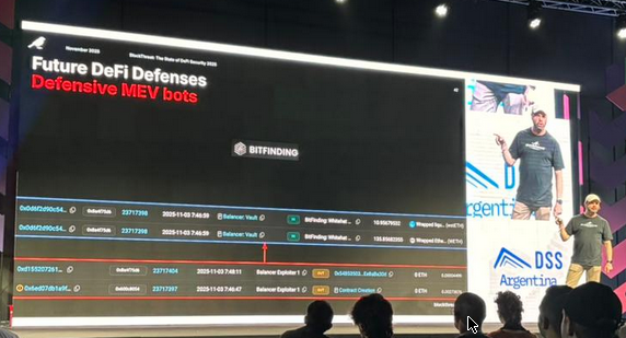 BitFinding's tweet image. What a Devcon for us. Only during the @summit_defi , we had 4 shoutouts including the closing panel

We hope to inspire more teams to participate in whitehats and that protocols realize there&apos;s a real last line of defense for them.

Thank you @_iphelix, @0xJuani, @coconuthaxor